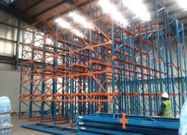 Installated rack at warehouse